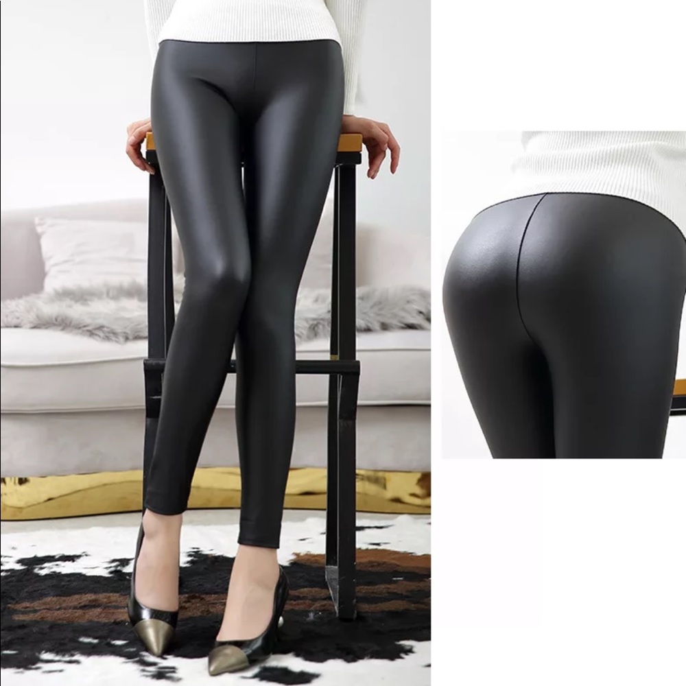 Matte Faux Leather Leggings